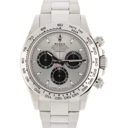 ROLEX DAYTONA COSMOGRAPH GHOST 18K WHITE GOLD SILVER BLACK 116509 WATCH