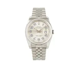 ROLEX DATEJUST 116200, 36MM, CONCENTRIC SILVER DIAL, STAINLESS STEEL WATCH