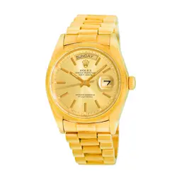 ROLEX  18K YELLOW GOLD 36MM BARK-FINISH DAY-DATE PRESIDENT 18078 BOX WARRANTY