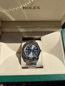 EXCELLENT 2022 ROLEX DATEJUST 126334 SILVER OYSTER BRACELET WITH SILVER BEZEL