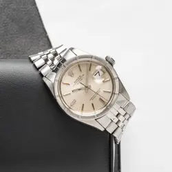 ROLEX DATE 1501 SILVER JUBILEE BRACELET WITH SILVER BEZEL