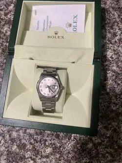 ROLEX DATEJUST 16200 SILVER OYSTER BRACELET WITH SILVER BEZEL (EBAY LIVE)