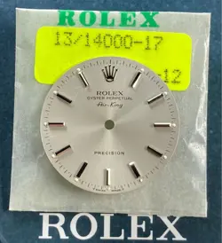 ROLEX AIR-KING TRITIUM SILVER DIAL & HANDS SET 14000 14010 CAL.3000 GENUINE