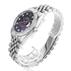 ROLEX DATEJUST 10P DIAMOND 116234NG BLACK SHELL 897613