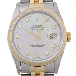 ROLEX DATEJUST 10P DIAMOND U NUMBER 1997 16233NG DH86548 234074
