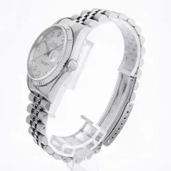 ROLEX DATEJUST 10P DIAMOND 16234G SILVER U 897906