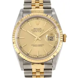 AUTHENTIC ROLEX DATEJUST 16233 SSXYG AUTOMATIC #U  #260-003-975-5285