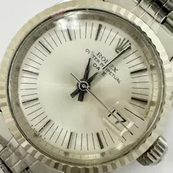 ROLEX OYSTER PERTUAL DATE 6917/4 AUTOMATIC SILVER DIAL BRACELET WOMEN'S WATCH