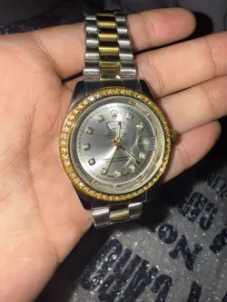 ROLEX DATE JUST 36 MM TWO TONE, SILVER DIAMOND DIAL & BEZEL - MODEL 16013