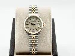 ROLEX LADIES DATE 6917 SILVER DIAL 18K YELLOW GOLD STAINLESS STEEL JUBILEE BAND