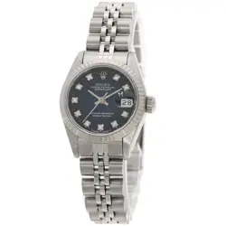 ROLEX DATEJUST 10P DIAMOND BLUE GRADATION WATCHES 69174G STAINLESS STEEL/STA...