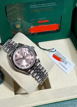 2025 BRAND NEW ROLEX DATEJUST 31MM PINK ROMAN FLUTED JUBILEE 278274
