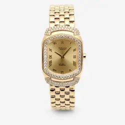 ROLEX CELLINI CELLISSIMA TONNER 6631 GOLD 25MM SMALL LADIES GOLD WATCH DIAMOND