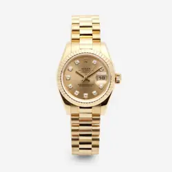 ROLEX DAY-DATE 179178G GOLD 26 WOMEN'S GOLD WATCH CHAMPAGNE GOLD DIAL ORIGINAL