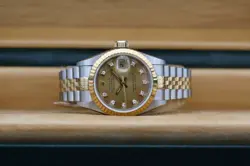 ROLEX 69173 CHAMPAGNE DIAMOND DATEJUST 26MM 1992