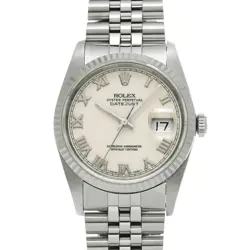 USED ROLEX DATEJUST 16234 IVORY CASE SIZE 36×36MM MEN'S WATCH #5113212