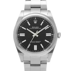 USED ROLEX OYSTER PERPETUAL 41 124300 BLACK MEN'S WATCH #521912