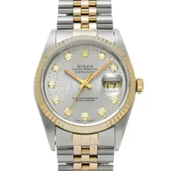 USED ROLEX DATEJUST 16233G GRAY CASE SIZE 36×36MM MEN'S WATCH #515812