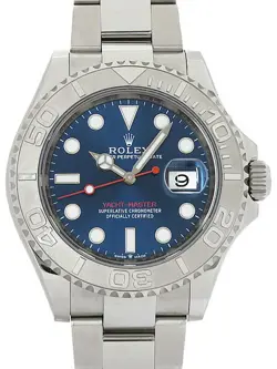 USED ROLEX YACHT MASTER LOLESIUM DARK RHODIUM 126622 BLUE MEN'S WATCH #522712