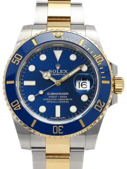 USED ROLEX SUBMARINER DATE BLUE SUB 116613LB BLUE MEN'S WATCH #511112