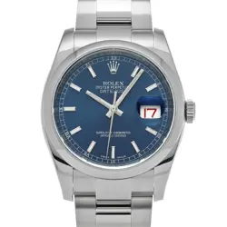 USED ROLEX DATEJUST 116200 BLUE CASE SIZE 36×36MM MEN'S WATCH #512112