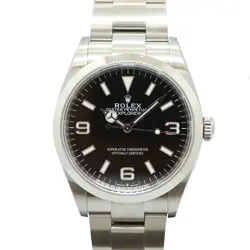 USED ROLEX EXPLORER 1 124270 BLACK MEN'S WATCH #52812