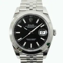 USED ROLEX DATEJUST 41 126300 BLACK MEN'S WATCH #512712