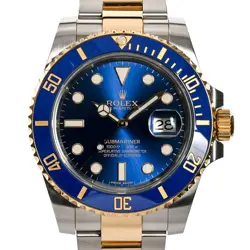 USED ROLEX SUBMARINER 116613LB BLUE CASE SIZE 40MM MEN'S WATCH #521112