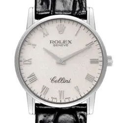 ROLEX CELLINI CLASSIC WHITE GOLD IVORY ANNIVERSARY DIAL MENS WATCH 5116 CARD