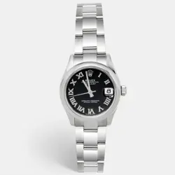 ROLEX BLACK OYSTERSTEEL DATEJUST M278240-0001 WOMEN'S WRISTWATCH 31 MM