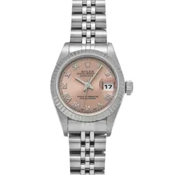 USED ROLEX DATEJUST 69174 PINK CASE SIZE 26×26MM LADIES WATCH #514312