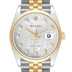 ROLEX DATEJUST STEEL YELLOW GOLD ANNIVERSARY DIAMOND DIAL MENS WATCH 126233