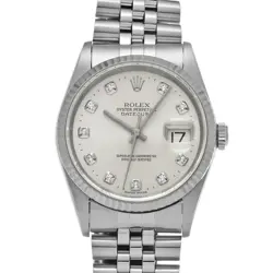 USED ROLEX DATEJUST 16234G SILVER CASE SIZE 36×36MM MEN'S WATCH #523212
