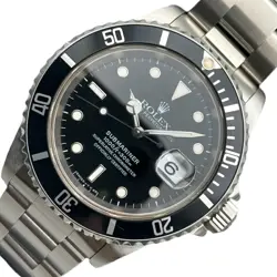 USED ROLEX SUBMARINER 16610 BLACK CASE SIZE 39MM MEN'S WATCH #519212