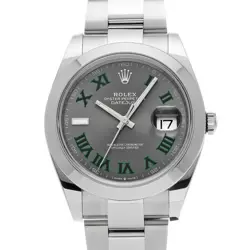 ROLEX  DATEJUST 41 126300 RANDOM SERIAL SLATE WATCH WRISTWATCH R45_0512