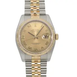 ROLEX  DATEJUST 116233 CHAMPAGNE ROMAN WATCH R45_0512