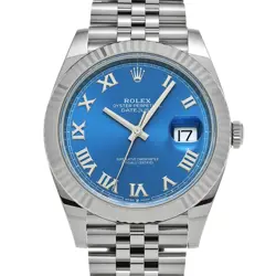 ROLEX  DATEJUST 41 126334 RANDOM SERIAL AZZURO WATCH WRISTWATCH R45_0512