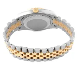 ROLEX DATEJUST SILVER DIAL STEEL YELLOW GOLD DIAMOND MENS WATCH 116243