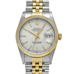 ROLEX  DATEJUST 16233 NUMBER 1997 MANUFACTURING SILVER WATCH WRISTWATCH R45_0512