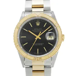 ROLEX  DATEJUST THUNDERBIRD 16263 W 1995 MANUFACTURING BLACK WATCH WRISTWATCH R4