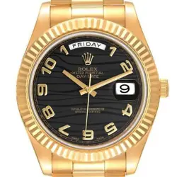ROLEX DAY-DATE II 41 PRESIDENT YELLOW GOLD MENS WATCH 218238 BOX CARD