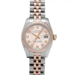USED ROLEX DATEJUST 179171 PINK CASE SIZE 26×26MM LADIES WATCH #543012