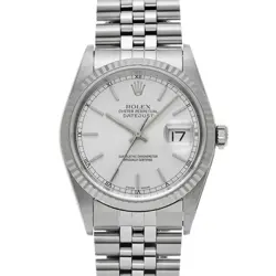 USED ROLEX DATEJUST 16234 SILVER CASE SIZE 36×36MM MEN'S WATCH #5913212