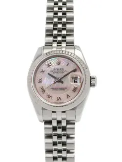 USED ROLEX DATEJUST 179174NRD PINK CASE SIZE 26MM LADIES WATCH #51212