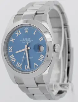 2022 NEW PAPERS Rolex DateJust 41 AZZURRO BLUE Steel Oyster 41mm 126300 BOX