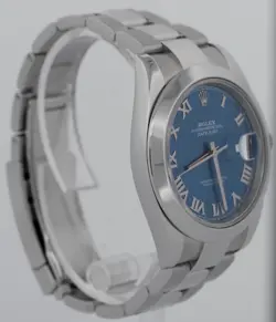2022 NEW PAPERS Rolex DateJust 41 AZZURRO BLUE Steel Oyster 41mm 126300 BOX
