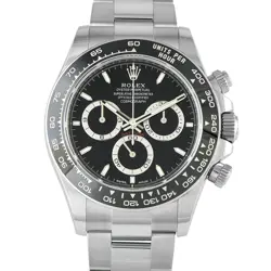 ROLEX DAYTONA BLACK DIAL STEEL WATCH 126500LN