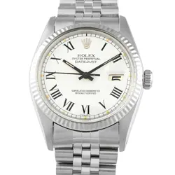 ROLEX DATEJUST 36 WHTIE ROMAN DIAL STEEL JUBILEE WATCH 16014