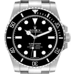 ROLEX SUBMARINER BLACK DIAL CERAMIC BEZEL STEEL MENS WATCH 114060 BOX CARD