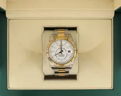 2021 ROLEX SKY-DWELLER 326933 WHITE DIAL TT 18KT OYSTER NO PAPERS 42MM